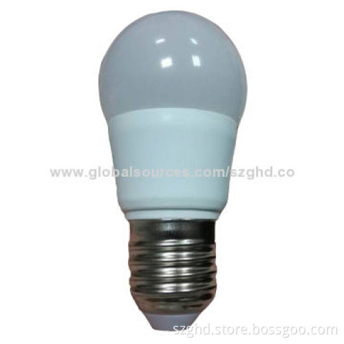 LED Bulb, E27, 3W, Aluminum + Plastic, 100-240V AC Voltage